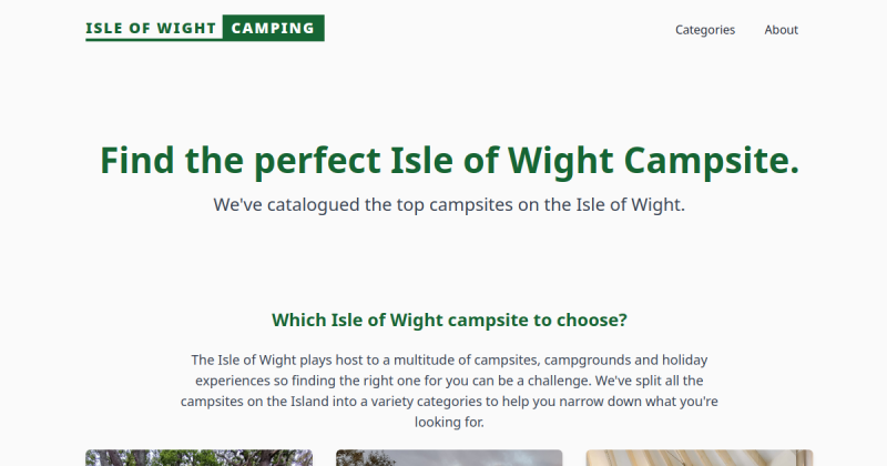 Isle of Wight Camping screenshot